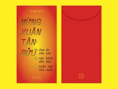 Year of the Ox Red Envelope 2021 gradient hong bao li xi lunar new year red red envelope typography vietnamese new year year of the ox