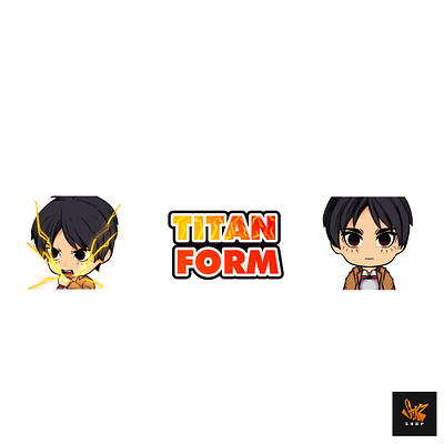 Eren Yeager Emote anime attack on titan emote emotes eren yeager illustration manga streamer twitch