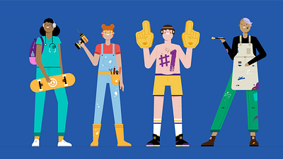Characters! characters design illustration people retro style styletest vector