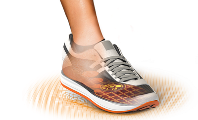 Moticon Insole 3D X-Ray 3d render branding illustration photomontage