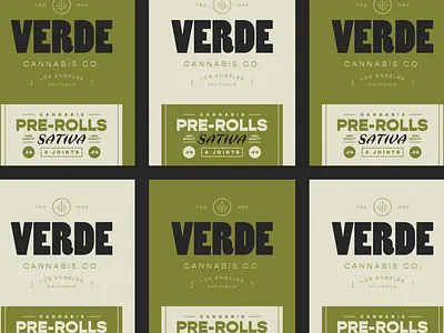 Verde Pre-Rolls branding cannabis cannabis logo design icon logo logodesign type vintage weed