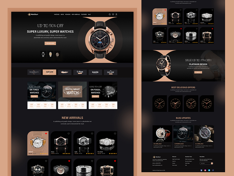 Online Watch Store by Codeflash Infotech on Dribbble