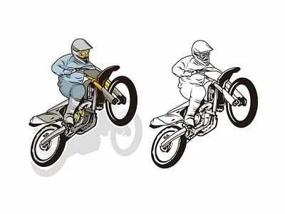 Dirt bike motocross illustration art blue business cartoon design icon illustration isolated symbol vector white