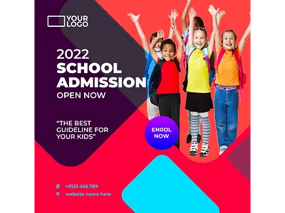 Admission Going On Facebook and Instagram post Banner admission admission open banner facebook graphic illustration instagram post