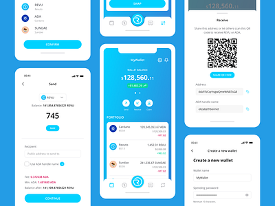 Wallet Concept - Revuto crypto design development digital agency mobile app uxui wallet