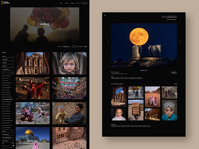 Natgeo Gallery Concept album branding design gallery natgeo nationalgeographic nature onlinegallery photoalbum photogallery photograhy photographers photoshop portrait ui ux webdesign website website design world