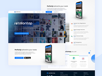 Retailontap - Connect with retailers and suppliers anytime app dashboard design ui