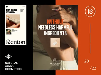 Renton Cosmetics Brand Identity brand identity brand sign branding business design halo halo lab identity logo logo design logotype marketing packaging smm startup