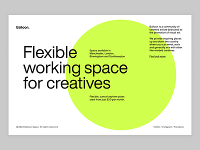 Creative Space Concept branding design figma typography ui user experience user interface ux web website