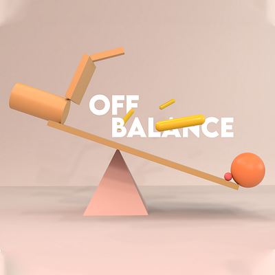 Off Balance 3d abstract c4d cgi cinema4d composition daily design geometric illustration minimal off balance render shapes ui uiux
