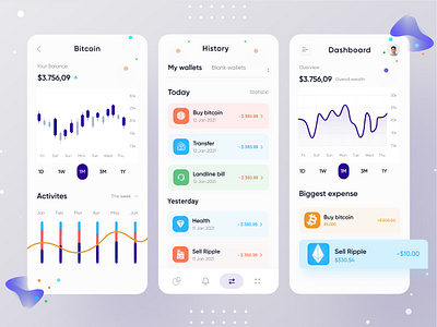 Cryptocurrency Mobile App-UX/UI Design agency app clean design clean ui ecommerce food mobile app mobile ui real estate ui ui design website