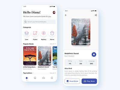 Ebook Reading dailyui detail ebook home ios reading shot ui