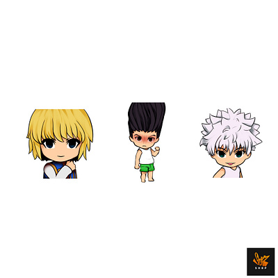 Hunter x Hunter Emote anime emote emotes gon hunter x hunter illustration kilua kurapika manga streamer twitch