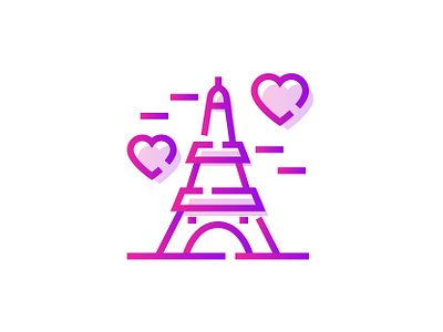 Eiffel Tower Replica 🗼💕👇 art couple design eiffel eiffel tower france gradient graphic heart icon love paris romantic tower valentines day