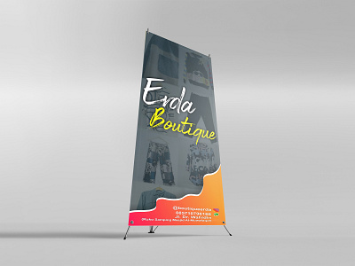 Erda Boutique Standing banner design illustration typography vector