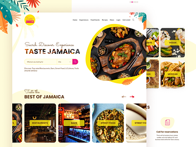 Taste Jamaica design ui