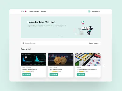 One 81 - a Web3 Edtech Platform course website edtech education website product design ui design ux ux design web design