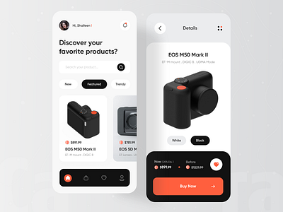 Digital Product Store App 📸 2021 trend app design applicaiton black camera camera app canon dribbble best shot ecommerce minimal mobile app mobile app design mobile ui popular shot product shopify store store app ui ux design uiux designer