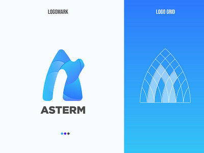 Modern Grid Lettering Logo Design, Letter A logo Design app icon brand brand identity branding clean corporate creative creative logo gradient gradient logo graphicdesign illustration isometric logo logo designer modern modern design modern logo vector