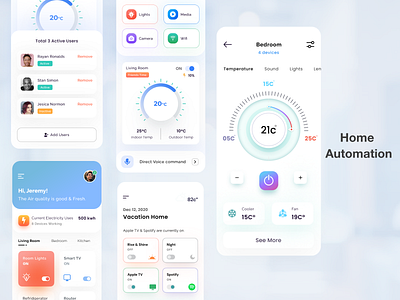 Home Automation part2 app clean design dribbble figma ios mobile simple ui ux vector