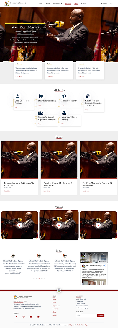 Prototype for Government office website