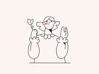 Be your own Valentine animated gif animation character character design flat design flower gif girl happiness illustration illustration 2d love minimal art valentines day vector vector art