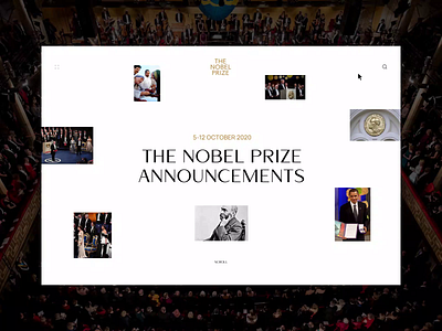 Nobel Prize. Redesign concept. Main animation branding design minimal photoshop typography ui ux web website