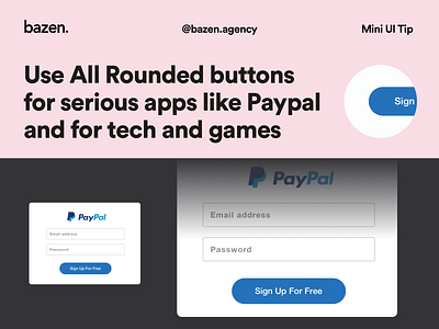 Mini UI Tip - All Rounded Buttons button button corner button design button rounding button states button style button ui buttons corners design tip design tips product design radius ui ui ux ui buttons ui design ui ux uidesign