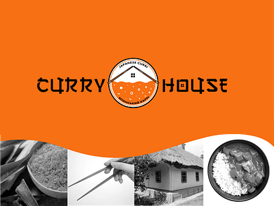 Identity for Japanese restaurant "Curry House" art branding graphic design identity illustration logo logotype restaurant restaurant branding restaurant logo typography visual concept