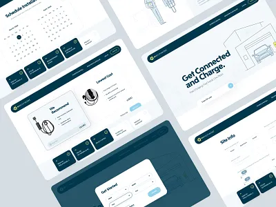 EVerconnected website b2b clean electric car ev illustration minimalistic saas saas website simple ui ux website