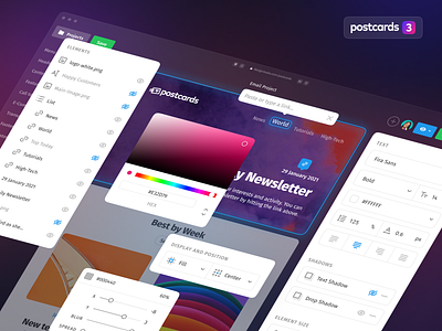 Postcards 3 - Sneak peek #1 design email email design email template ui user interface ux ux ui web design