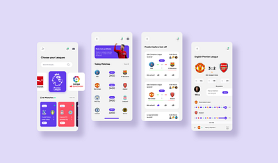 Football Prediction Mobile App app design bet betting designer flat football footballbet footballprediction gamebet minimal prediction soccer app soccerbet ui uidesign