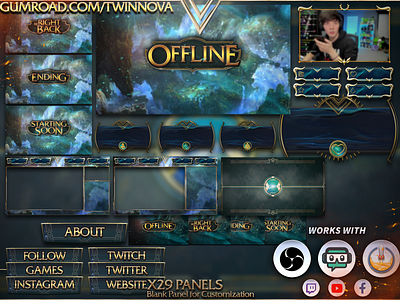 Twitch Overlays Pack - League of Legends league of legends overlay leagueoflegends stream overlay stream panel twitch twitch graphics twitch overlay twitch panels twitch screens