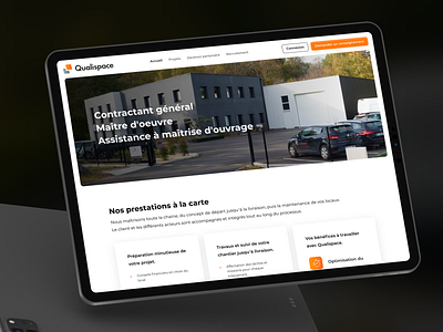Qualispace hero branding design mobile ui ux website