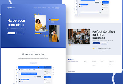 Chatapp Landing Page Design chat chat app chatbot chatting clean concept landing page landing page design ui ui ux ui design uidesign uiux ux ui ux design