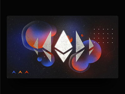 Dispatch - Ethereum abstract adobe banking cosmic crypto crypto wallet cryptocurrency design eth ethereum finance fintech futuristic graphic design illustration illustrator nexo planets stars vector