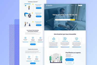 Apollo - Real Estate Landing Page figma home house product design real estate rent rental ui ui design ux ux design