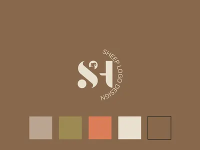 sheep logo branding colours flat illustration logo