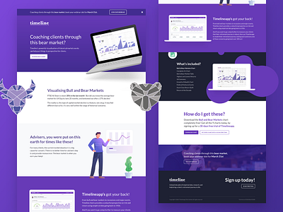 Timeline Website design digital finance fintech growth gorilla interface marketing ui ux web website