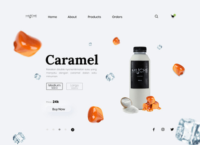 Miljche Drink Web Store design inspiration landing page simple design ui ui design uidesign uiux user interface userinterface webdrink website website design