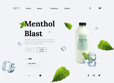 Miljche Drink Web Design branding branding and identity branding design design green landing page simple design soft color ui ui design uidesign uiux user interface userinterface website