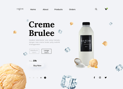 Miljche Drink Web Design branding design landing page simple design softcolor ui ui design uidesign uiux user interface userinterface webdesign