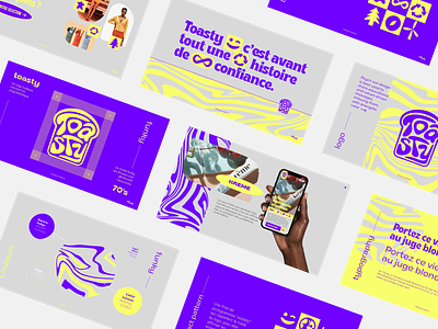 70's brand & app design art direction branding design illustration logo ui vector visual identity