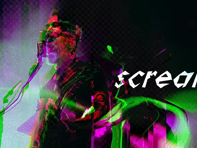 scream graphic graphicdesign man musician rock scream typography typography art