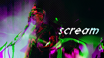 scream graphic graphicdesign man musician rock scream typography typography art