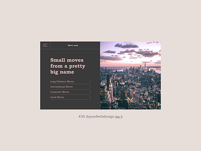 Moving is easy concept figma landingpage minimal ui user interface ux webdesign webdesigner website