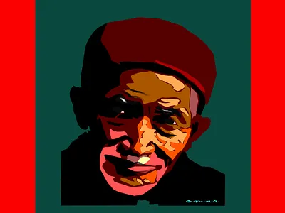 painting old asian man digital painting