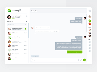 Open Messenger - Free chat UI & source file admin app design chat dashboard design free message messenger source ui ux window xd