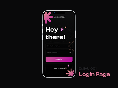 Daily UI 001 - Login Page app clean daily ui daily ui 1 dailyui 001 login page login screen sign up page