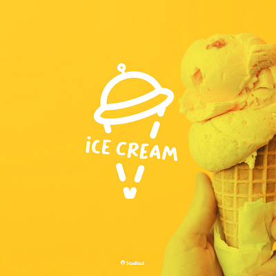Simple Ice Cream Logo branding design design logo designer ice cream logo icecream logo logodesign logologo logotype simple design simple logo